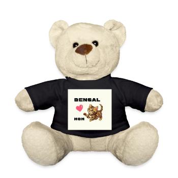 Cœur de maman Bengale - Nounours - noir - Devant