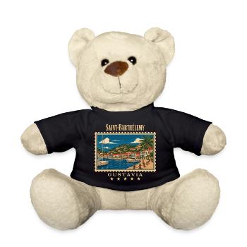 Saint-Barthélemy Gustavia Vintage Reisemarke - Teddy - Schwarz - Vorne