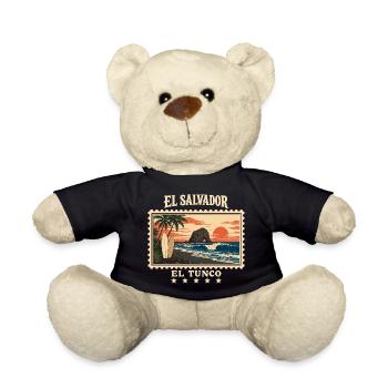 El Salvador El Tunco Vintage Reisemarke - Teddy - Schwarz - Vorne