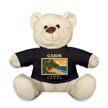 Gabun Loango Vintage Reisemarke - Teddy - Schwarz - Vorne