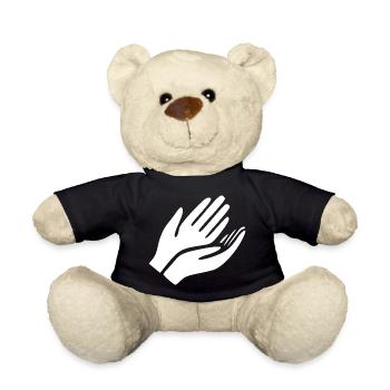 Open Hands Hand Gesture - Teddy Bear - black - Front