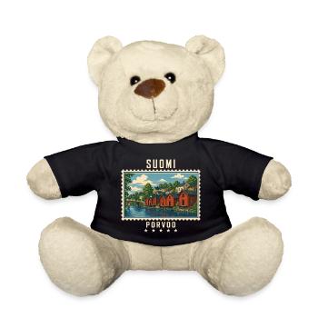 Finnland Porvoo Vintage Reisemarke - Teddy - Schwarz - Vorne