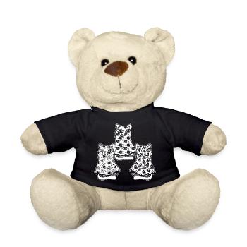 Funny Halloween Cat Ghost Halloween Cat - Teddy - Schwarz - Vorne