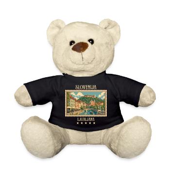 Slowenien Ljubljana Vintage Reisemarke - Teddy - Schwarz - Vorne