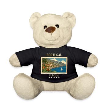 Portugal Funchal Vintage Reisemarke - Teddy - Schwarz - Vorne