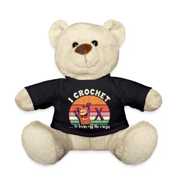 I crochet to burn off the crazy - Teddy - Schwarz - Vorne