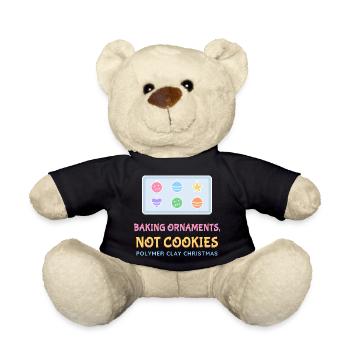 Ornamente backen, keine Kekse Polymer-Ton - Teddy - Schwarz - Vorne