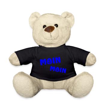 Moin Moin 2022 mit Anker Begrüßung Nordsee Sylt - Teddy - Schwarz - Vorne