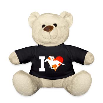 Dressour Racing Riding Riders Show Jumping - Teddy Bear - black - Front