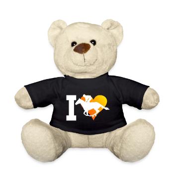 Equestrian Show Jumping Equestrian Horseback Riding Horse Riding - Teddy Bear - black - Front