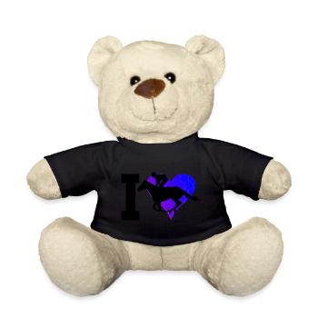Horse Riding Racing Horse Riding Show Jumping - Teddy Bear - black - Front