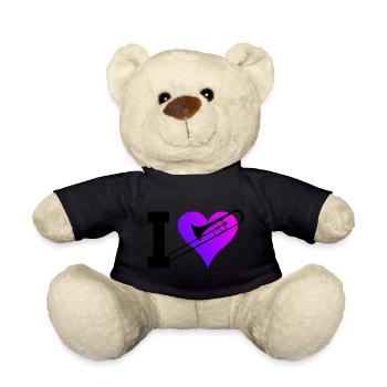 Tromboniste de trombone ténor Hommes Tromboniste - Nounours - noir - Devant