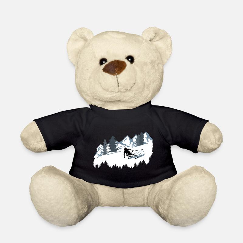 Skifahrer und Berge - Skifahren, Ski - Teddy - Schwarz