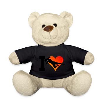 Torwart Fussball Fußball Fußballerin Fußballer - Teddy - Schwarz - Vorne