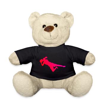 Gardienne de but Football Féminin Football Joueur de Football - Nounours - noir - Devant