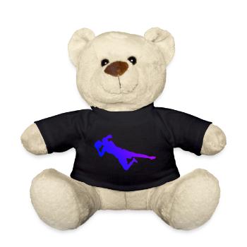 Joueuse de football Gardien de but de football Hommes - Nounours - noir - Devant
