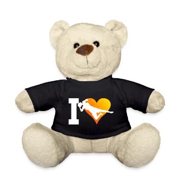 Footballer Football Player Football Women's Football - Teddy Bear - black - Front