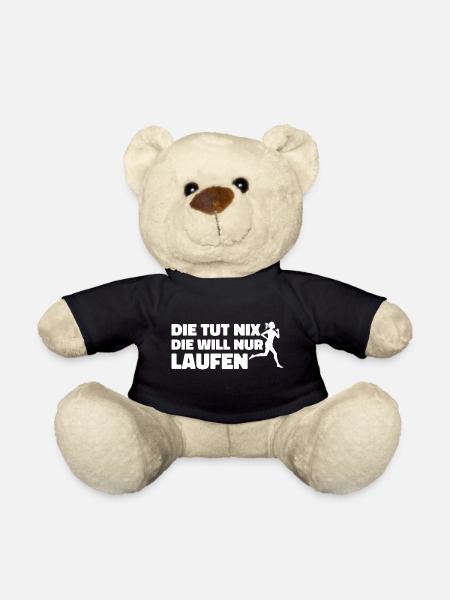 Runner Sport Running Gift - Teddy Bear - black