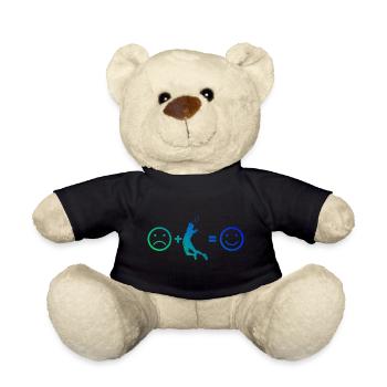 Women's Men's Badminton Player Squash Badminton - Teddy Bear - black - Front