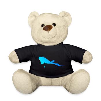 Tauchen Scuba Diver Scuba Taucher Free Dive - Teddy Bear - black - Front