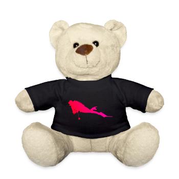 Scuba Diving Scuba Diver Women Free Dive - Teddy Bear - black - Front