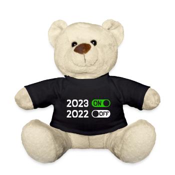 Happy New Year 2023 New Year 2022 Off 2023 On - Teddy Bear - black - Front