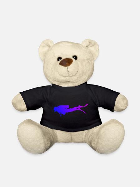 Scuba Diver Scuba Tauchen Taucher Diver - Teddy - Schwarz