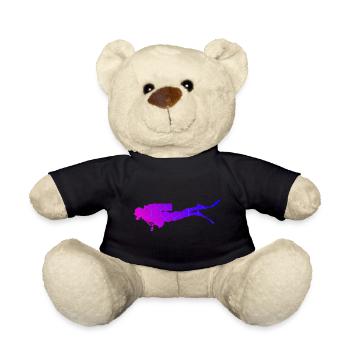 Hommes Femmes Scuba Diver Diver Plongée - Nounours - noir - Devant