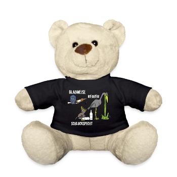 Blaumeise Reiher Schluckspecht - Teddy - Schwarz - Vorne