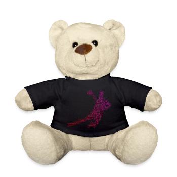 Joueurs de handball masculin Handball handball féminin - Nounours - noir - Devant