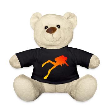 Diving Diver Scuba Diving Diving Men - Teddy Bear - black - Front