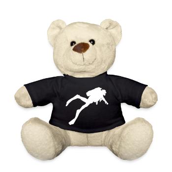 Taucher Free Dive Scuba Taucher Diver Tauchen - Teddy - Schwarz - Vorne