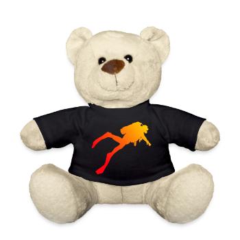 Free Dive Diving Diving Men Divers - Teddy Bear - black - Front