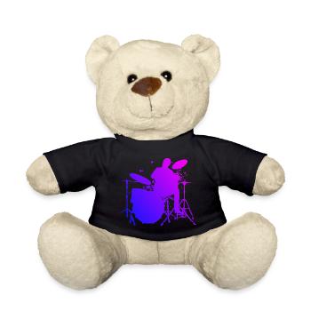 Batteur Homme Batteur Femme Batterie Kit - Nounours - noir - Devant