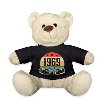 1969 Vintage Birthday Retro Classic - Nounours - noir - Devant