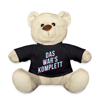das wars komplett gamer spruch streamer sprüche - Teddy - Schwarz - Vorne