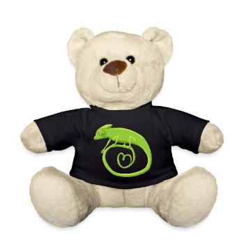 Chamäleonkringel mit Herz - Teddy - Schwarz - Vorne