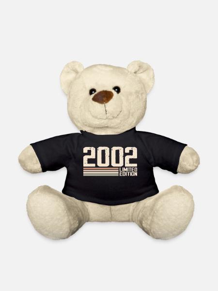 2002 Millésime 2002 Anniversaire 2002 Rétro 2002 - Nounours - noir