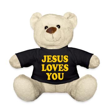 Jesus loves you - Nounours - noir - Devant