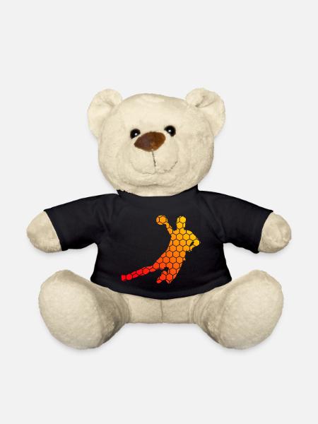 Handballspieler Damen Herren Handball Handballer - Teddy - Schwarz