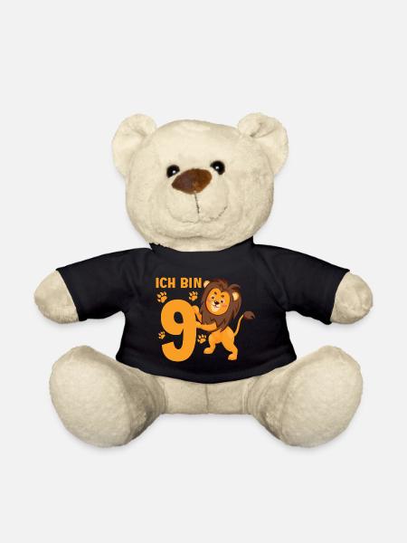 Löwe 9 Jahre Löwen 9 Kindergeburtstag - Teddy - Schwarz