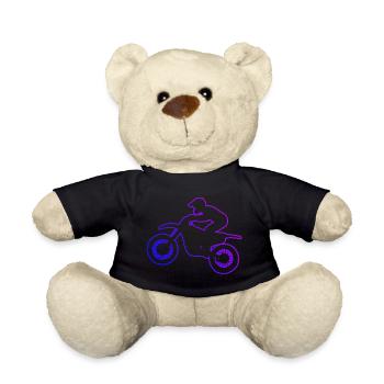 Dirt Bike Dirt Bike Women Dirt Biker Men - Teddy Bear - black - Front