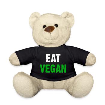 Eat Vegan - Teddy Bear - black - Front
