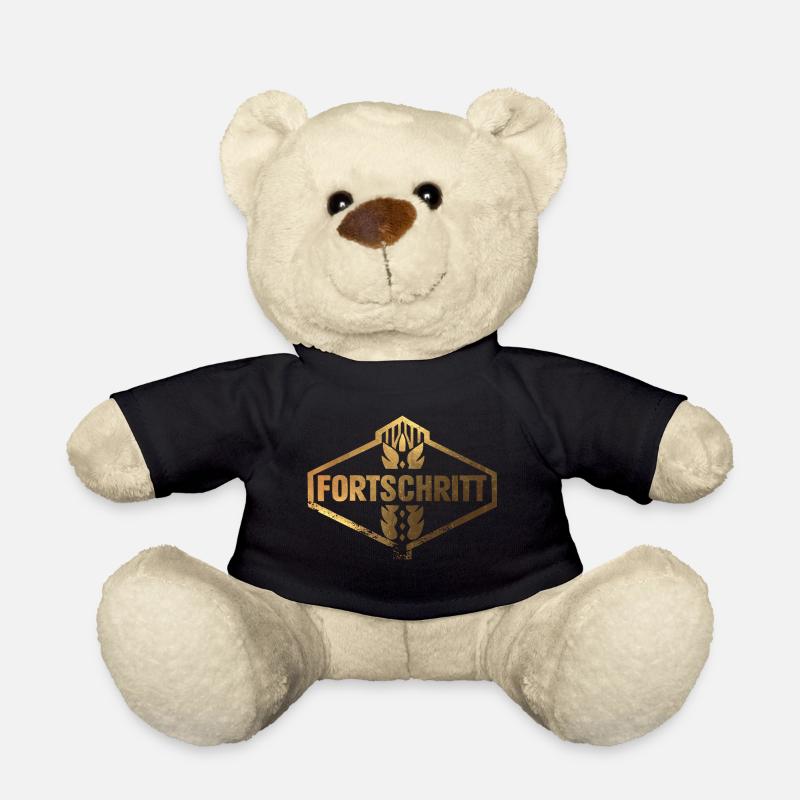 FORTSCHRITT DDR Landmaschinen Vintage Gold - Teddy - Schwarz