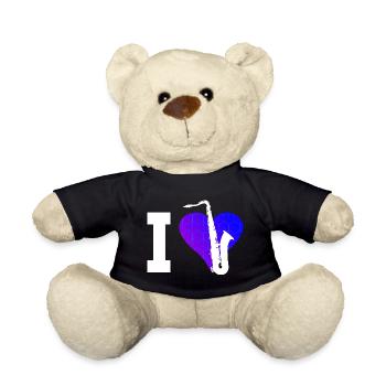 Saxophone Saxophoniste Femmes Hommes Saxophone - Nounours - noir - Devant