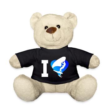 Women wingsurfing wingfoil wingsurf Men - Teddy Bear - black - Front