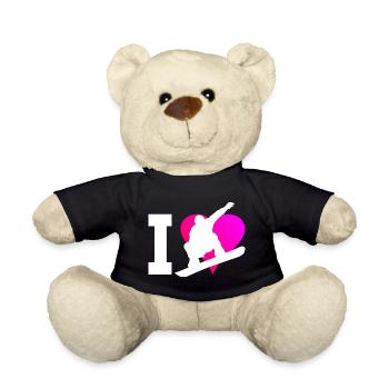 Snowboarding Wintersport Snowboard Damen Herren - Teddy - Schwarz - Vorne