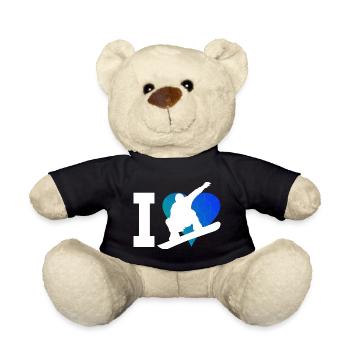 Snowboard snowboarders hommes femmes sports d'hiver - Nounours - noir - Devant