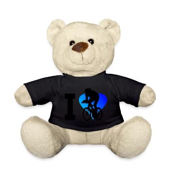 Road Bike Road Cyclist Road Bike Road Cycling - Teddy Bear - black - Front