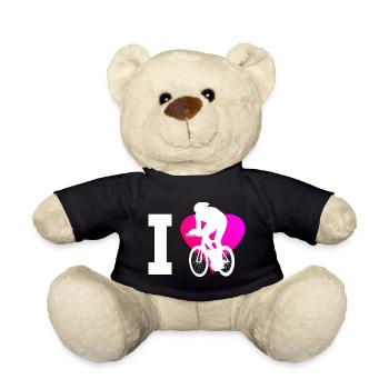 Road bike racing cycling Road bike racing cyclist - Teddy Bear - black - Front